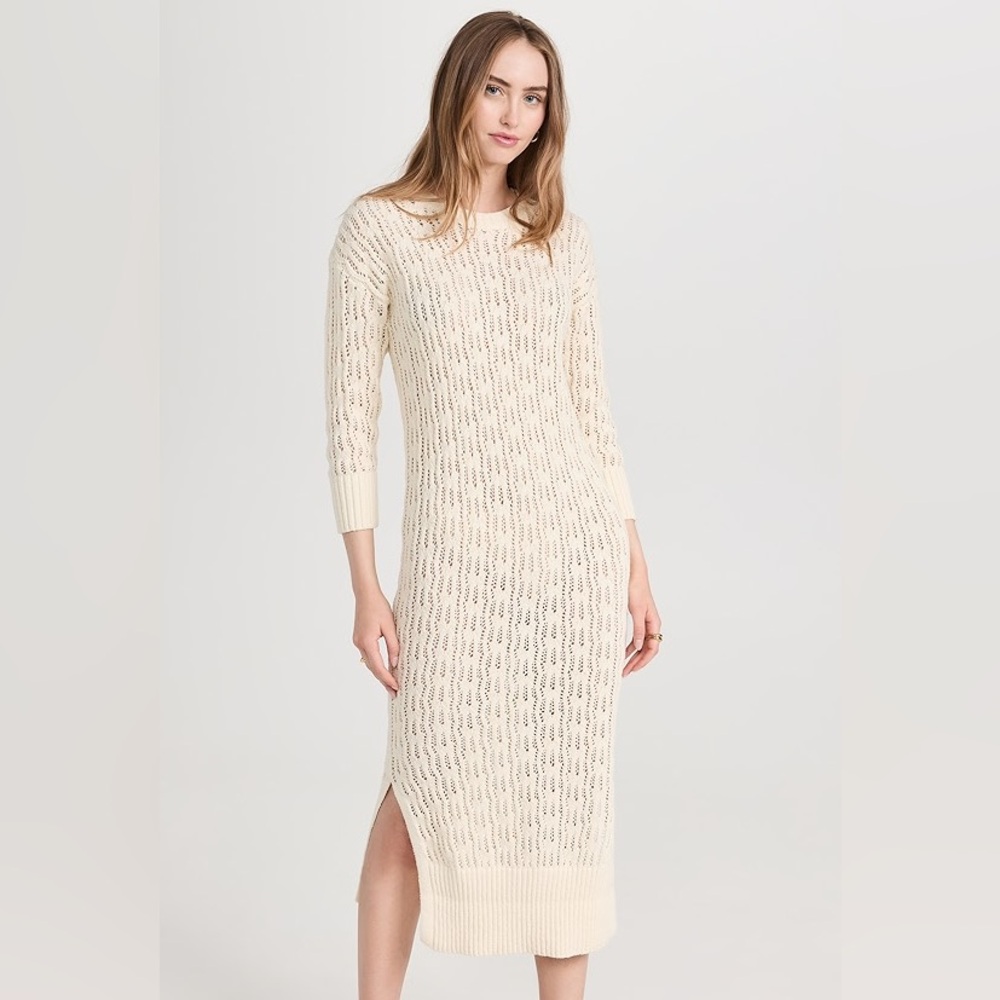NWT NSF Georgina Crew Midi Sweater Dress in white. Size XL - Picture 2 of 8